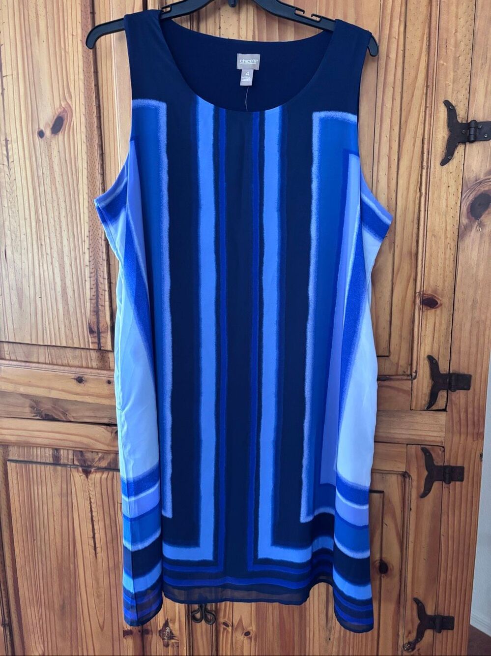 NWOT Chico’s Lined Chiffon Dress